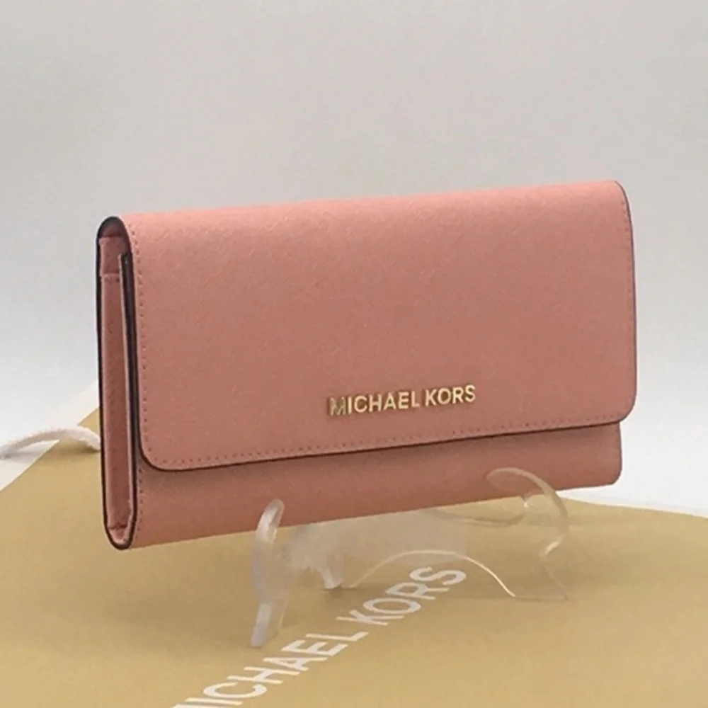 MICHAEL KORS LG TRIFOLD PAWDER BLUSH 35S8GTVF7L - Picture 1 of 8